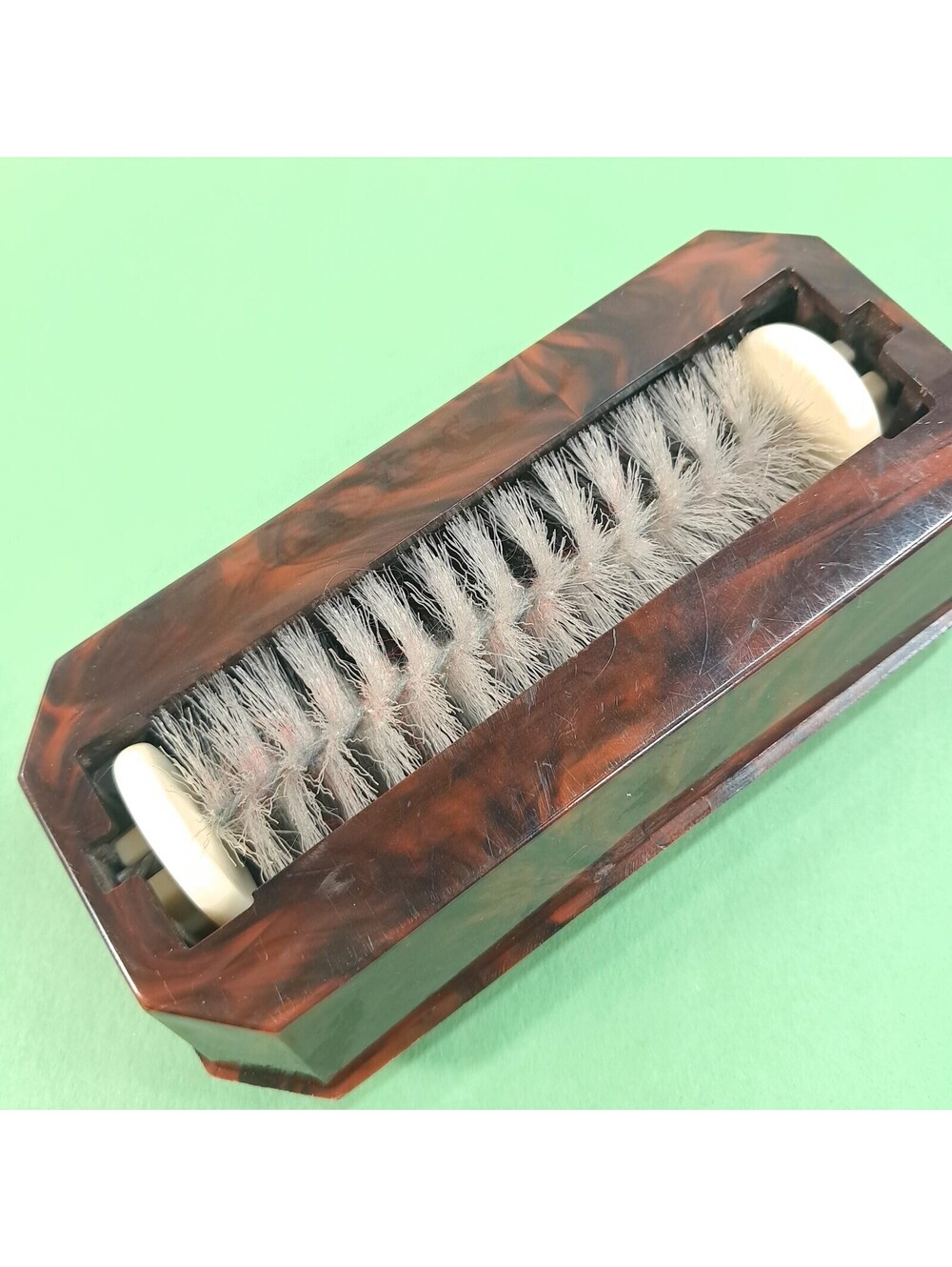 Vintage Table Crumb sweeper lint brush silent butler tortoiseshell bakelite